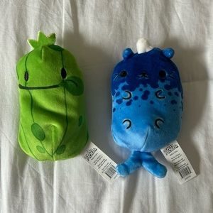 Cats vs Pickles Set of 2 (one “tongue out” pickle & one narwhal sea cat)